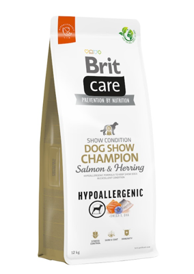 BRIT CARE Dog Hypoallergenic Dog Show Champion Salmon & Herring 12kg + LAB V 500ml -5% billiger