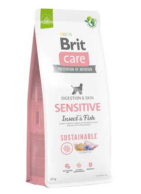 BRIT CARE Sustainable Sensitive Insect & Fish 12kg + BRIT CARE Dog Dental Stick Mobility -5% billiger!!!