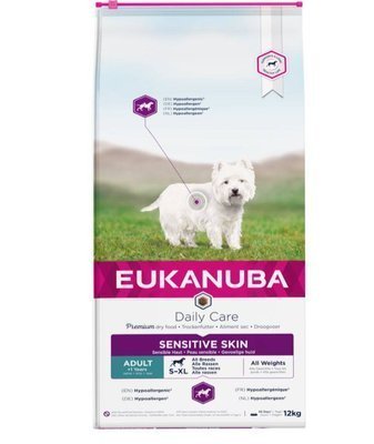 EUKANUBA Daily Care Adult Sensitive Skin 12kg + Animonda 400g