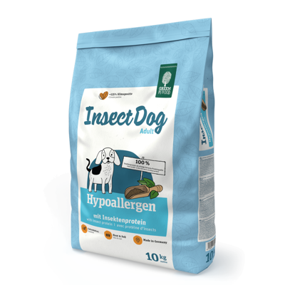 GREEN PETFOOD InsectDog Hypoallergen 10kg + Überraschung für den Hund
