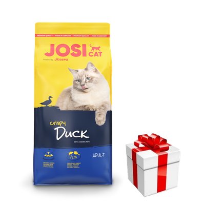 JOSERA JosiCat Crispy Duck 18kg+ überaschung für die Katze 