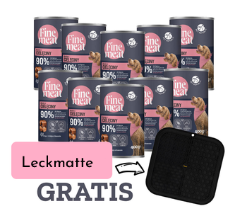 PetRepublic Fine Meat Kalbfleischschale 10x400g für Hunde + Leckmatte GRATIS!!!