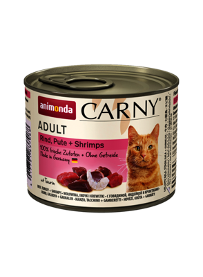Animonda Cat Carny Adult Rind, Pute und Shrimps 6x200g 