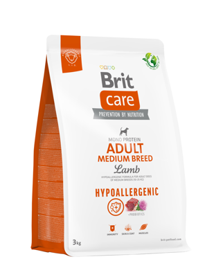 BRIT CARE Dog Hypoallergenic Adult Medium Breed Lamb 2x3kg
