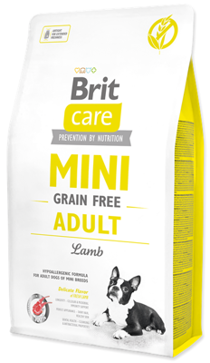 BRIT CARE Mini Grain-Free Adult Lamb 400g+ Überraschung für den Hund