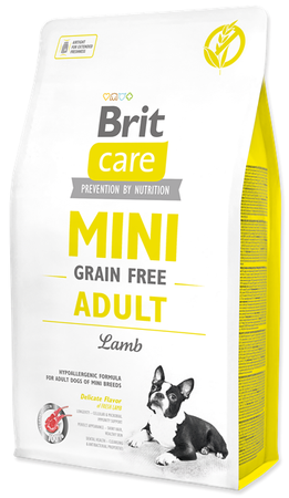 BRIT CARE Mini Grain-Free Adult Lamb 7kg + Überraschung für den Hund