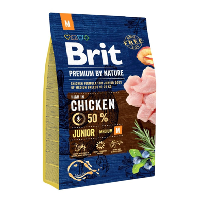 BRIT Premium By Nature Junior M 3kg + Überraschung für den Hund