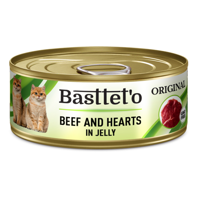 Basttet'o Original Rindfleisch mit Herz in Gelee für Katzen 85g (Dose)
