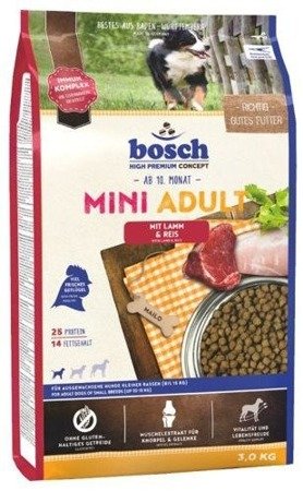 Bosch Mini Adult Lamm & Reis 3kg  +Überraschung für den Hund
