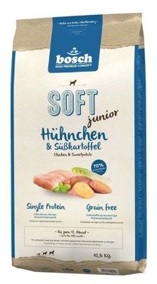 Bosch Soft Junior Huhn & Süßkartoffeln 12,5 kg+Überraschung für den Hund