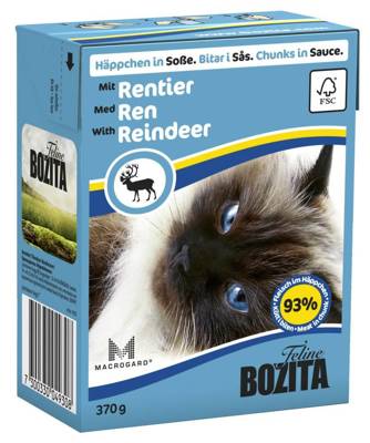 Bozita Feline Häppchen in Soße, Rentier 370g