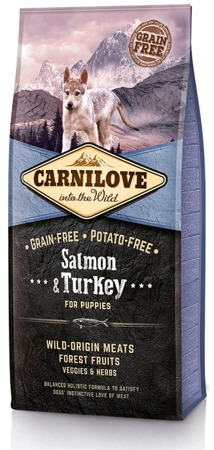 Carnilove Salmon & Turkey for puppies 12 kg + Überraschung für den Hund