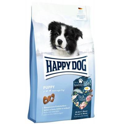 HAPPY DOG Fit&Vital Puppy Trockenfutter für Welpen, 1-6 Monate, 10 kg