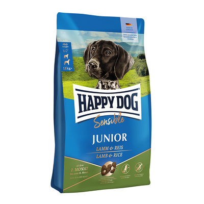 HAPPY DOG Sensible Junior, Trockenfutter, Lamm/Reis, 10 kg