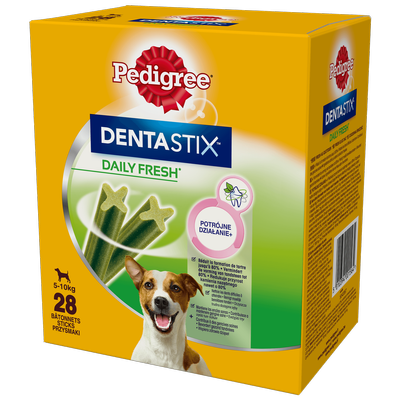 PEDIGREE® DentaStix™ Daily Fresh – Ergänzungsfuttermittel mit Hühnergeschmack für kleine Rassen - 4x110g