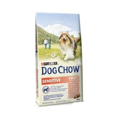 PURINA Dog Chow Adult Sensitive Salmon 14kg + Überraschung für den Hund