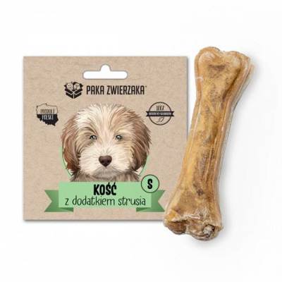 Paka zwierzaka "Paket für ein Haustier". Knochen mit Zugabe eines Straußes (S)
