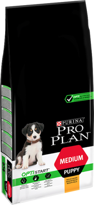 Purina Pro Plan Medium Puppy Optistart, Huhn und Reis 12kg + Dolina Noteci 400g