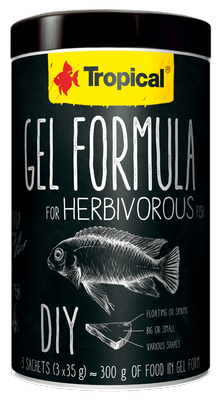Tropical Gel Formula for Herbivorous Hauptfutter für Zierfische 2x 1000ml 