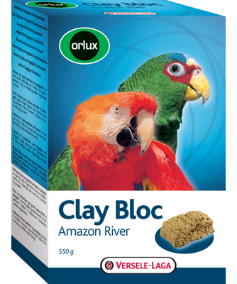 VERSELE LAGA CLAY BLOC AMAZON RIVER 550g  Lehmblock für Großsittiche und Papageien