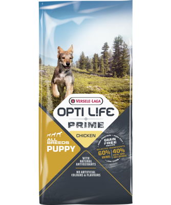 VERSELE-LAGA Opti Life Prime Puppy 2x12,5kg - getreidefreies Futter für Welpen mit Huhn