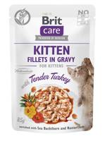 BRIT CARE Katzenfilet in Soße mit zartem Putenfleisch, angereichert mit Sanddorn und Kapuzinerkresse 85g